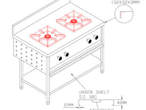 Two Burner Indian Gas Range